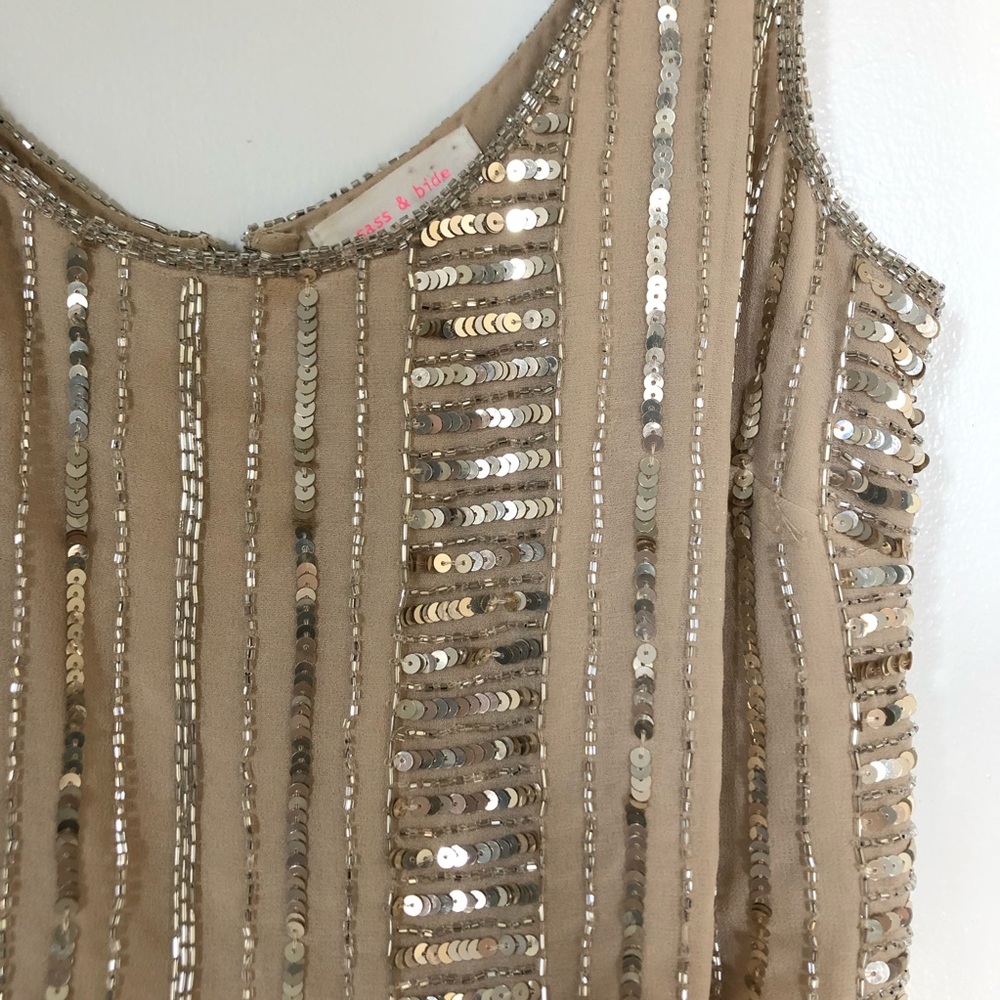Sass & Bide Floor-Length Beaded Gown